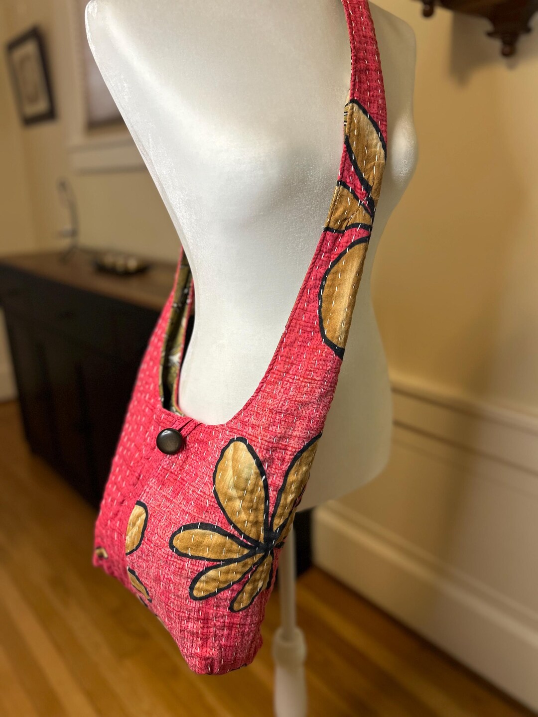 Kantha Shoulder Bag_102 — One-of-a-Kind Vintage Textile Bag