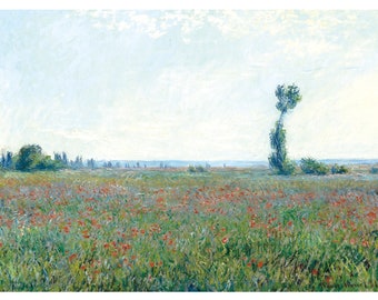 Claude Monet The Poppy Field high quality fine art impressionism print 36x24/"