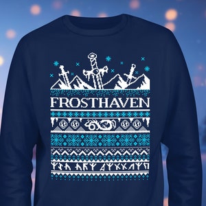 NEW Frosthaven Holiday Sweatshirt, Tabletop RPG, Geeky Shirt, Board Game, Christmas Gift