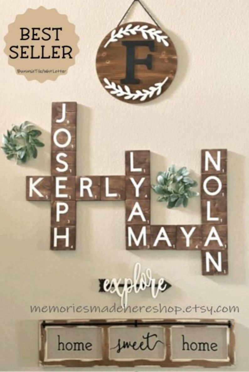 Scrabble Tiles for Wall Large Scrabble Tiles Scrabble Tiles Etsy