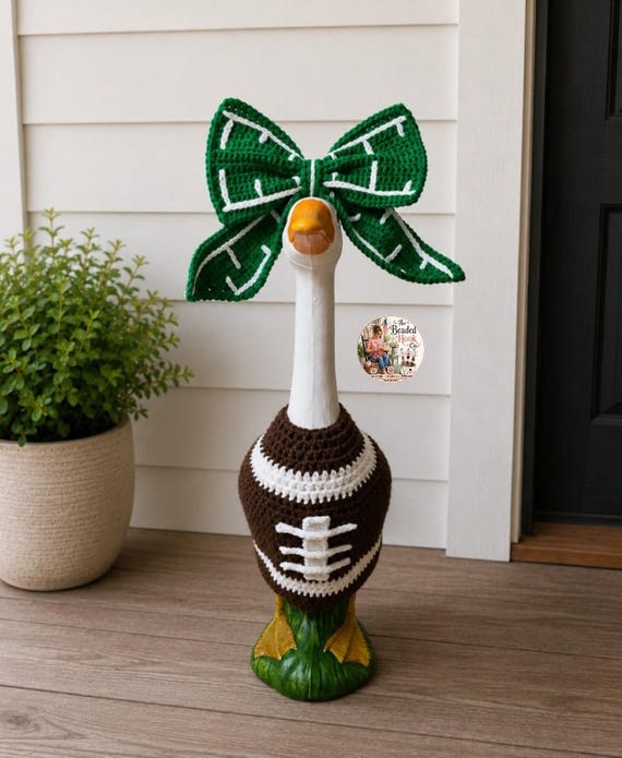 Football Porch Goose Outfit | 19-23 Inch Porch Decor | Game Day Costume