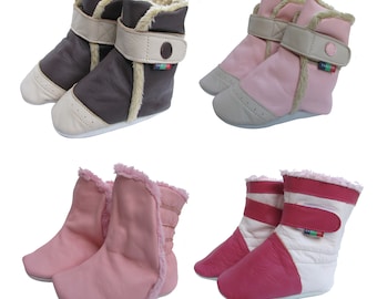 Liquidación Zapatos de bebé de cuero con suela suave Carozoo, botines para niños pequeños, niñas/niños
