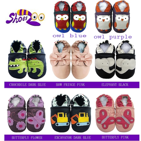 MEILLEURES VENTES ! Carozoo bébé semelle souple bébé enfant intérieur cuir chaussures pantoufles chaussettes chaussons mocassins fille garçon cuir cuir