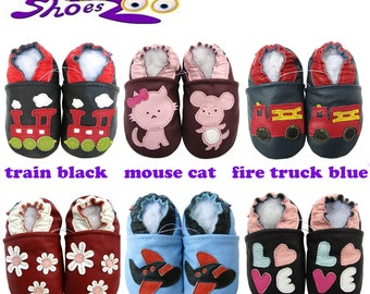 Best Seller! Carozoo Soft Sole Baby Shoes. Kid Indoor Leather Prewalker Booty. Toddler Slippers For Girls And Boys
