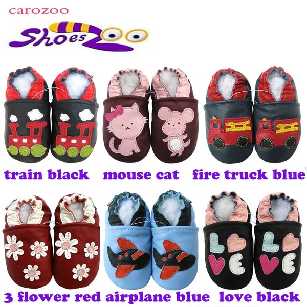 Best seller! Carozoo Soft Sole Baby Shoes. Kid Indoor Leather Prewalker Booty. Toddler Slippers For Girls And Boys