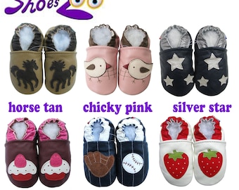 Carozoo Baby Soft Sole Baby infant Kid Indoor Leather Shoes slippers socks booty girl boy cuir leather
