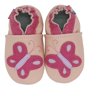 BEST SELLERS Carozoo Baby Soft Sole Baby Kid Indoor Leather Shoes slippers socks booties moccasins girl boy cuir leather butterfly pink