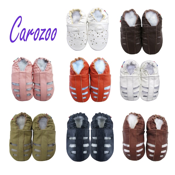 Carozoo Soft Sole leather baby sandals shoes Girls Boys toddler kids Slippers