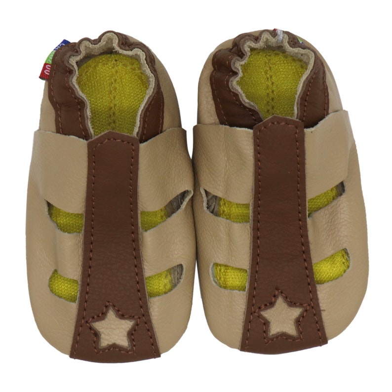 Zapatos Bebé Carozoo Baby Suela Goma. Zapatillas de cuero para niños para interior y exterior. Zapatos antideslizantes para niños pequeños Niñas Niños Sandal Tan Brown OD