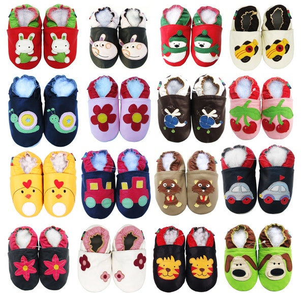 Clearance Carozoo Soft Sole Leather infant baby shoes Toddler kid Slippers Girls Boys