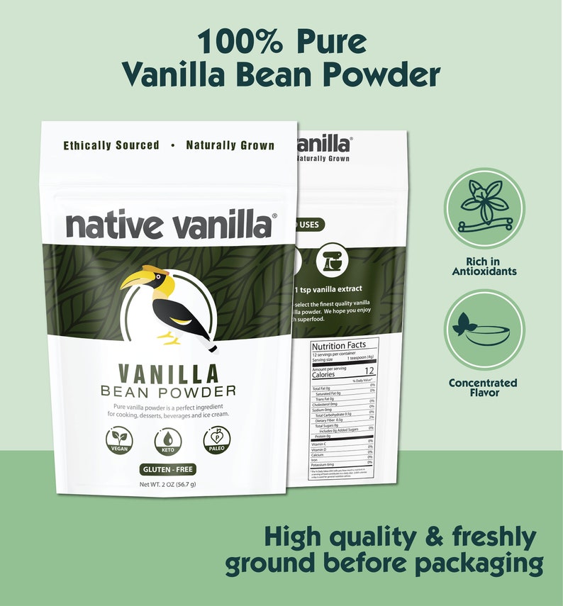 Vanilla Bean Powder  Pure Ground Vanilla Beans image 2