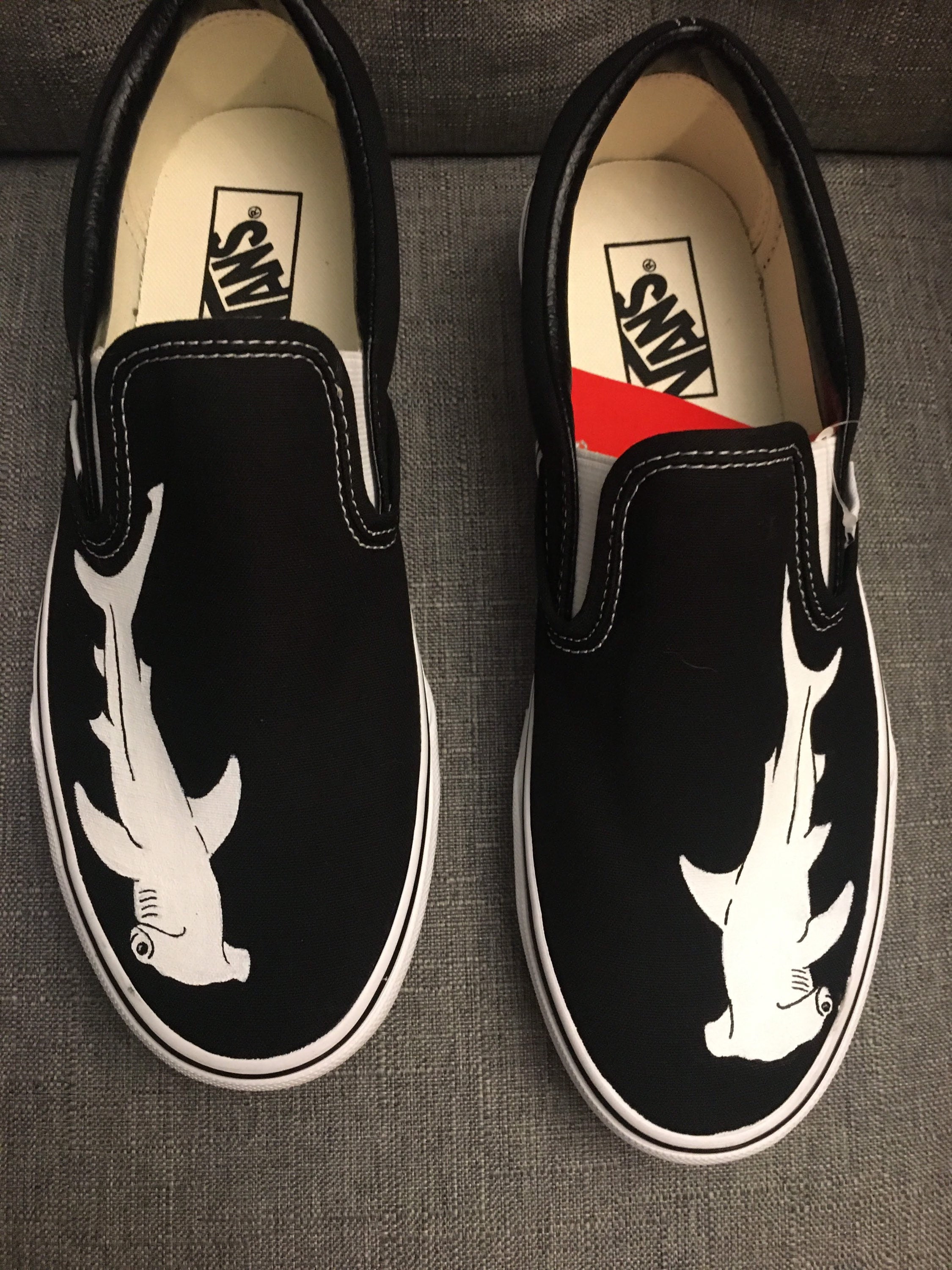 Zapatos pintados a medida de tiburón Etsy