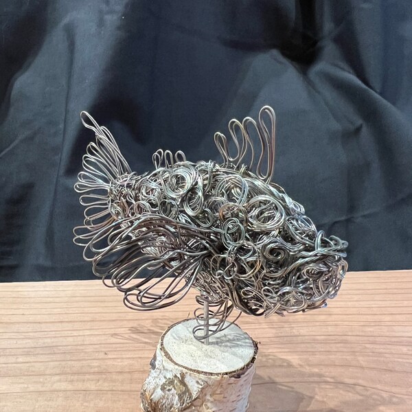 Wire Fish Sculpture Etsy