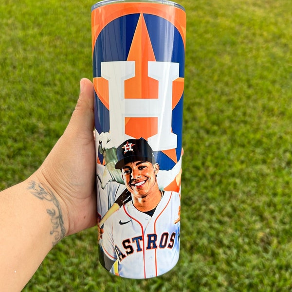 Houston Astros Tumbler - Astros Jeremy Pena - Custom Tumbler - Baseball Tumblers - Sports Cup - Jeremy Pena MVP - World Series Champs