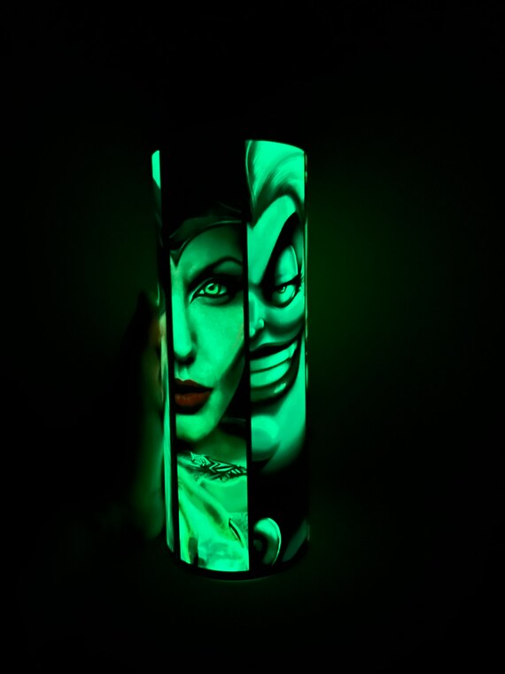 Halloween Tumbler - Girl Villains Tumbler - Evil Queen - Maleficent - Ursula - Mother Gothel - Lady Tremaine - Green Drip - Glow in the dark