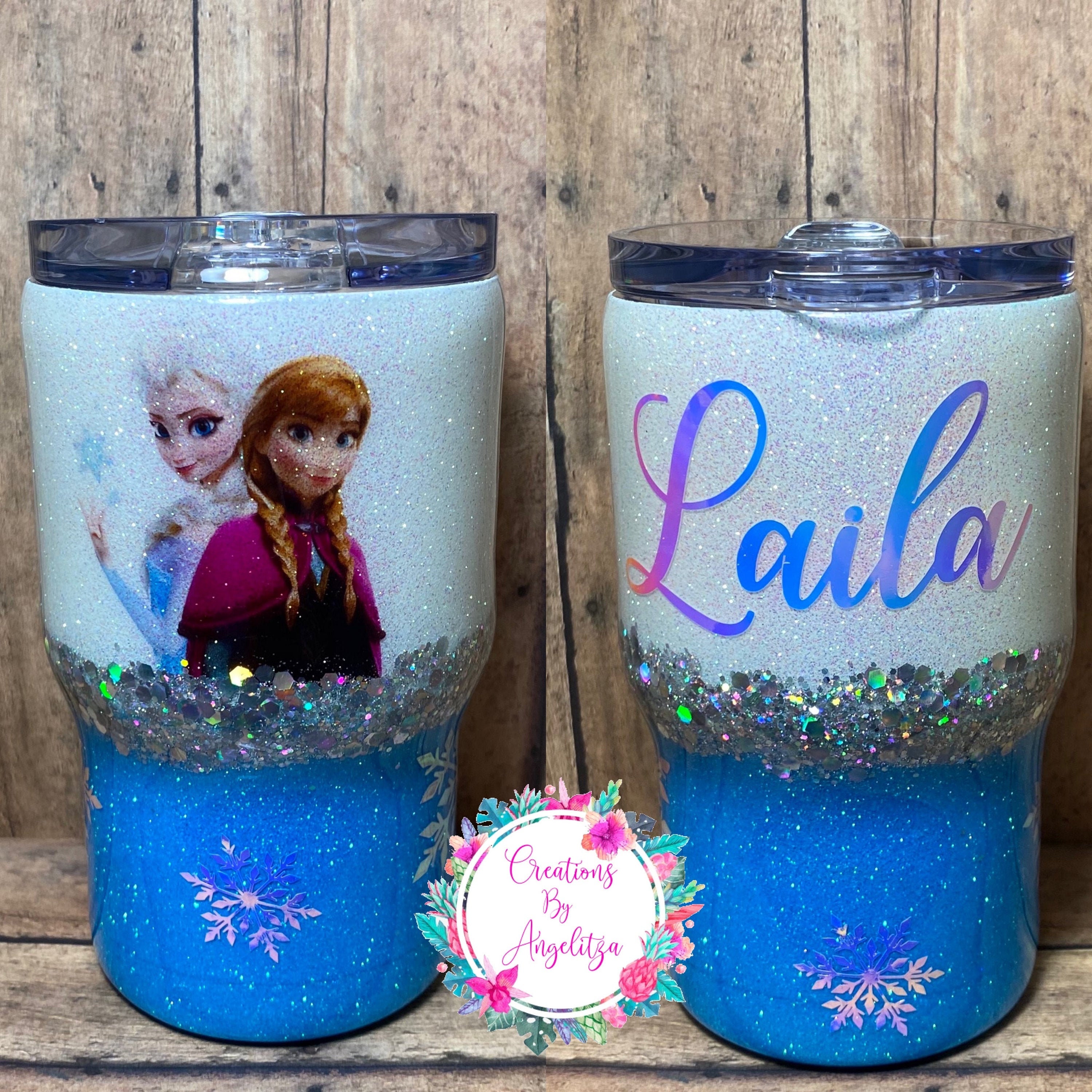Frozen themed toddler cup, Epoxy design