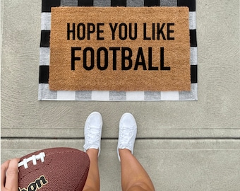 Hope you like football doormat, funny doormat, football season, Cleveland browns, entryway, home decor, fall doormat, fathers day gift