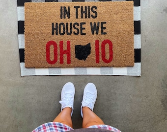 OHIO Coir Doormat, Funny Welcome Mat, Home Decor