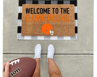 Dawg Pound Coir Doormat, Cleveland Browns Welcome Mat