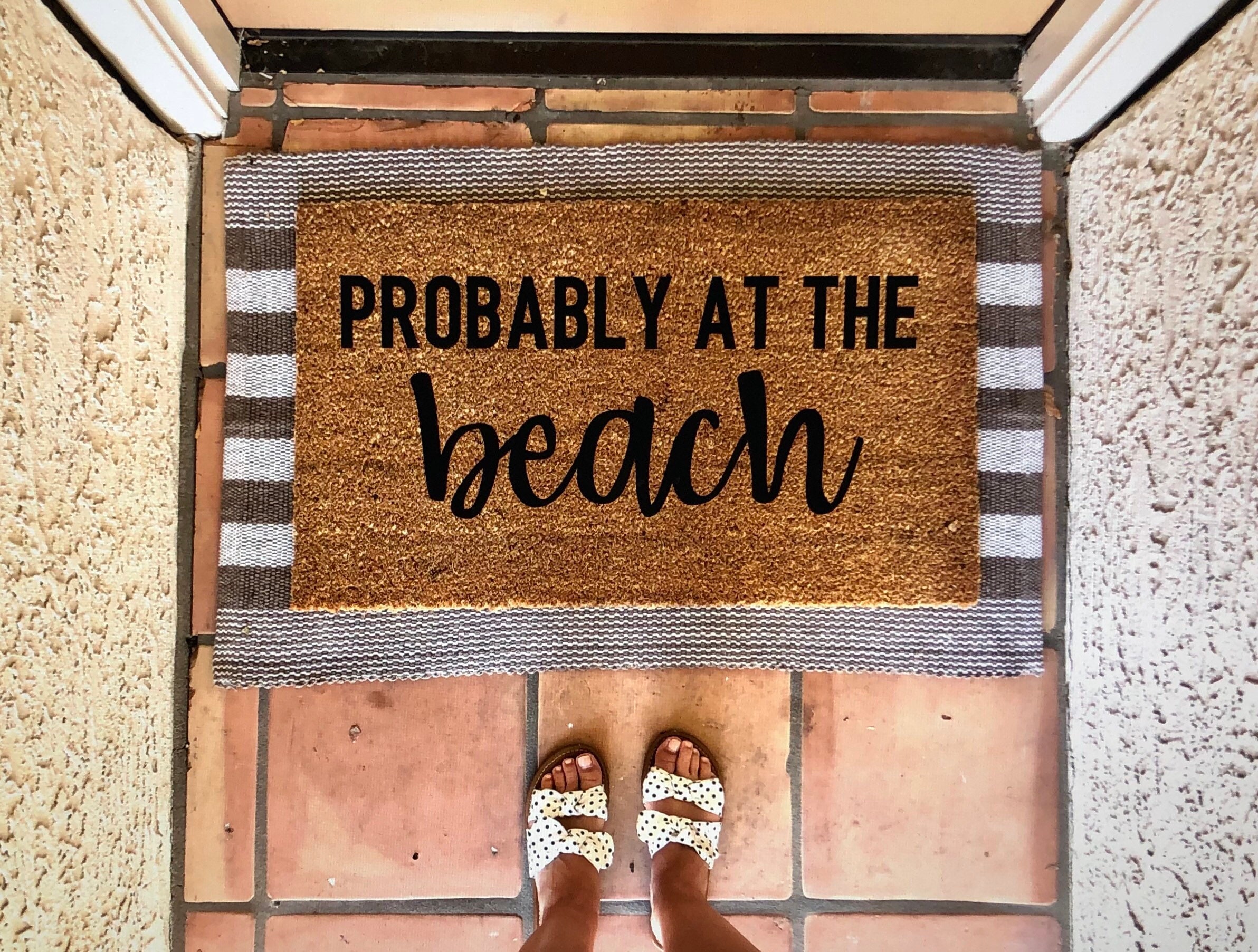 Probably at the beach doormat beach doormat cute doormat Etsy