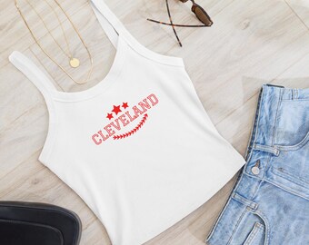 Cleveland Baseball Fan Tank Top: Women's Micro-Ribbed All Star Tee
