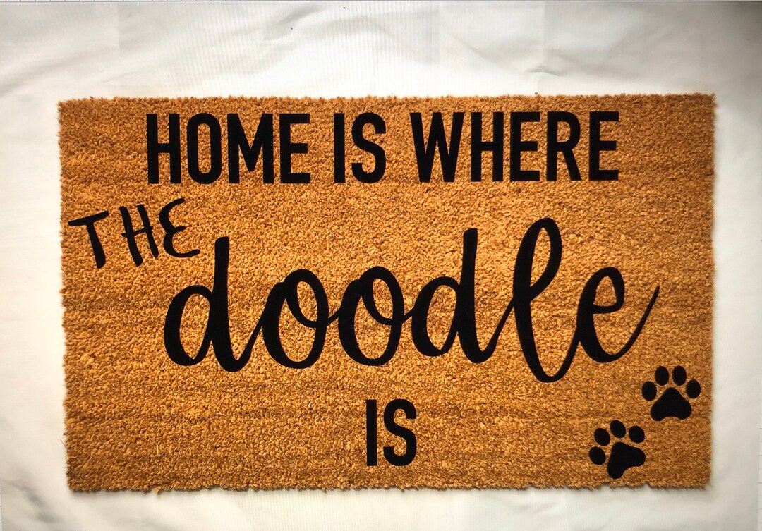 Home is Where the Doodle Is Customizable Pet Doormat Pet Etsy