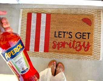 Let's Get Spritzy Coir Doormat: Summer Citrus Welcome Mat