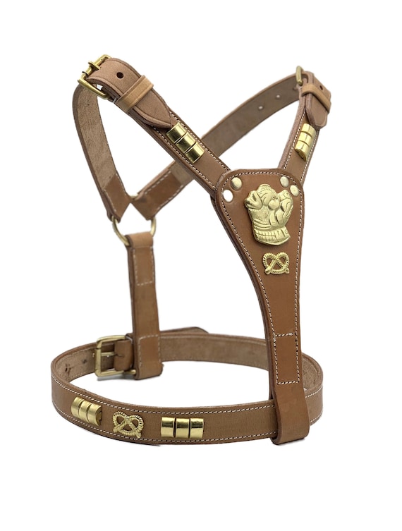 Leather Dog harness For Staffordshire Bull Terrier Staffy Staffie Staff Dog Collar Vegetable Tanned Leather harness