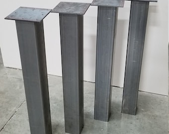 Patas de mesa de tubo de acero de 3" x 3" - Juego de 4
