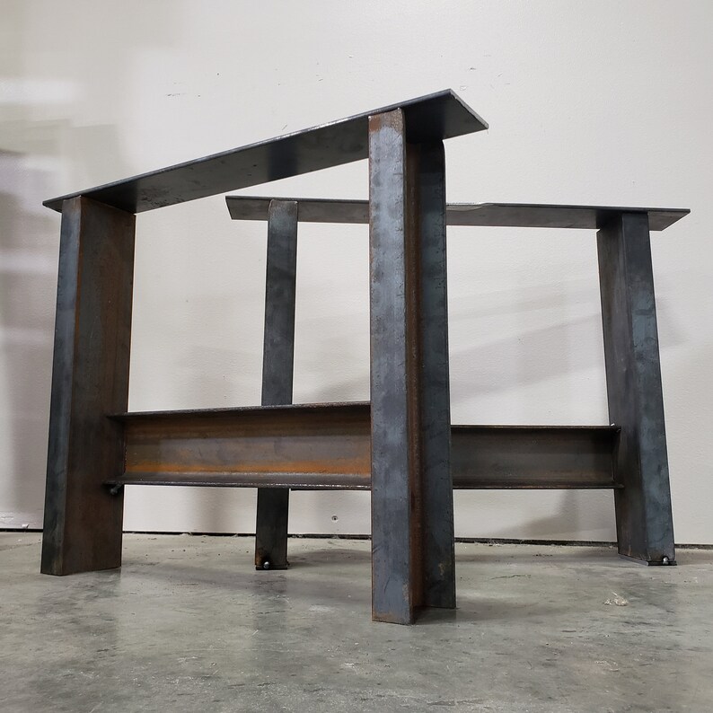 Steel Metal Table Legs pair Farmhouse Rustic Rusted Etsy