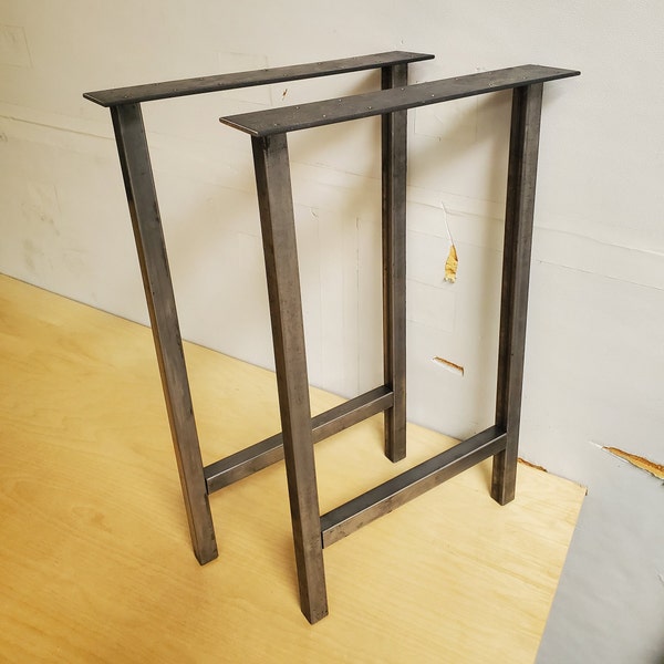 1"x1" Modern Industrial H-Shape Square Steel Metal Table Legs