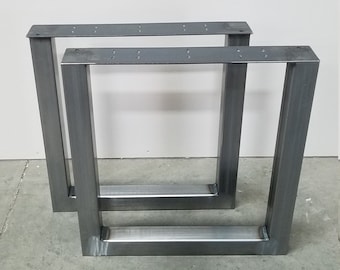 Patas de mesa de metal de acero con forma de U, estilo industrial moderno, de 1,5" x 1,5".