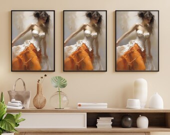 Woman Corset Dress Art Print | Fashion Illustration (Digital Download)