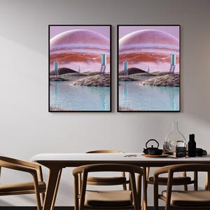 Futuristic Landscape Wall Art || Sci-Fi Wall Art || Digital Landscape Decor || Printable Wall Art || Modern Digital Art