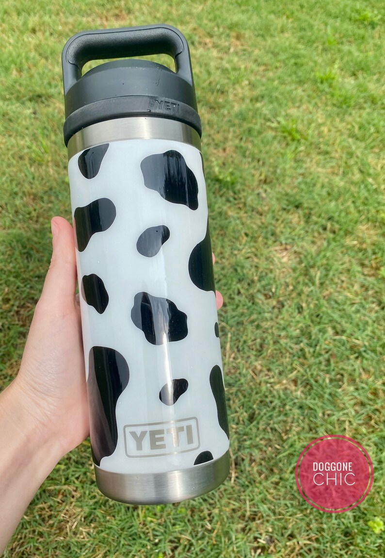 Cow Print Yeti Tumbler / Yeti Tumbler / Cowhide / Cow Spots / Etsy