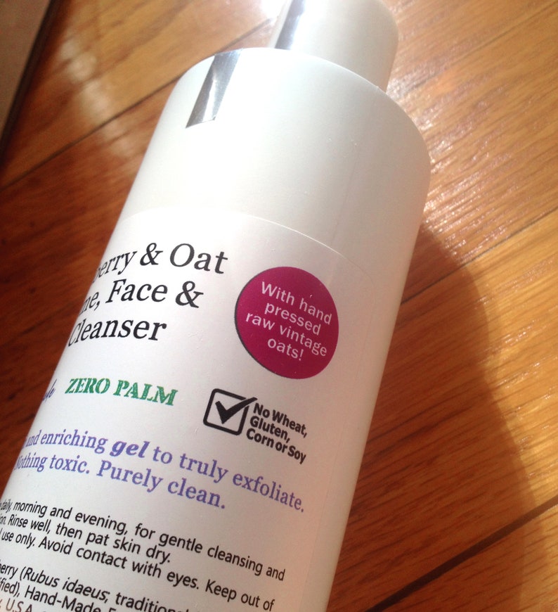 RASPBERRY & Oat Enzyme Face / Body Cleanser Exfoliating Etsy