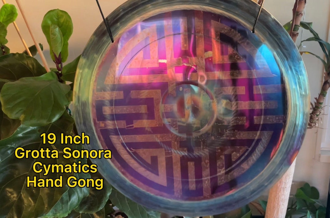 19 Inch Grotta Sonora Cymatics Hand Gong Etsy