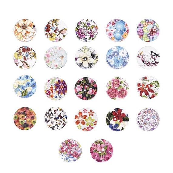 200Pcs Mixed letter Round Wooden Sewing Button Children Kids Scrapbooking 15mm