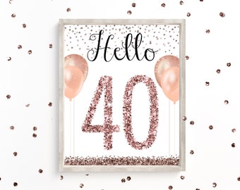 40th Birthday Decorations - Etsy