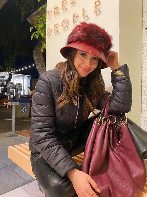 Really Cute Fur & Leather Bucket Hat How To Style Fuzzy Hats main image 3