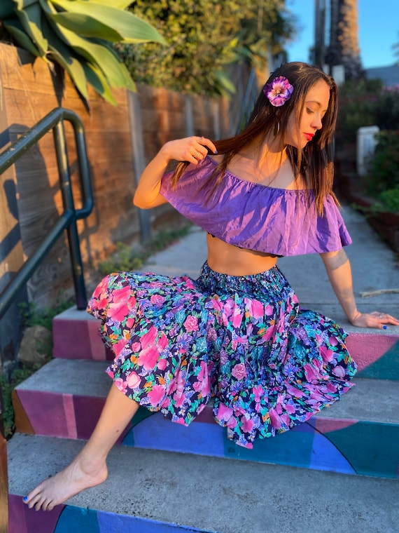 Buy Floral Spanish Skirt Online in India Etsy