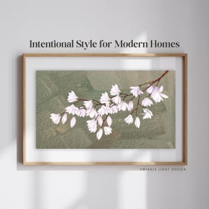 White Dogwood Tree 4K Frame TV Art - Spring Blossom Painting (Digital Download)
