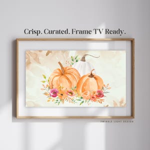 Samsung Frame TV Art: Watercolor Pumpkins Fall Decor (Digital Download)