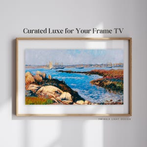 Summer Beach Impressionist Painting for Samsung Frame TV (4K Digital Download)