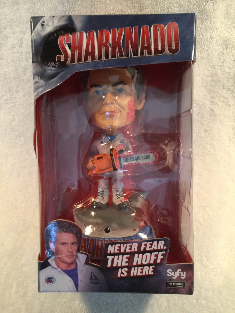Free Shipping NIB Sharknado Hasselhoff Syfy Channel Never Fear the HOFF is Here Bobblehead