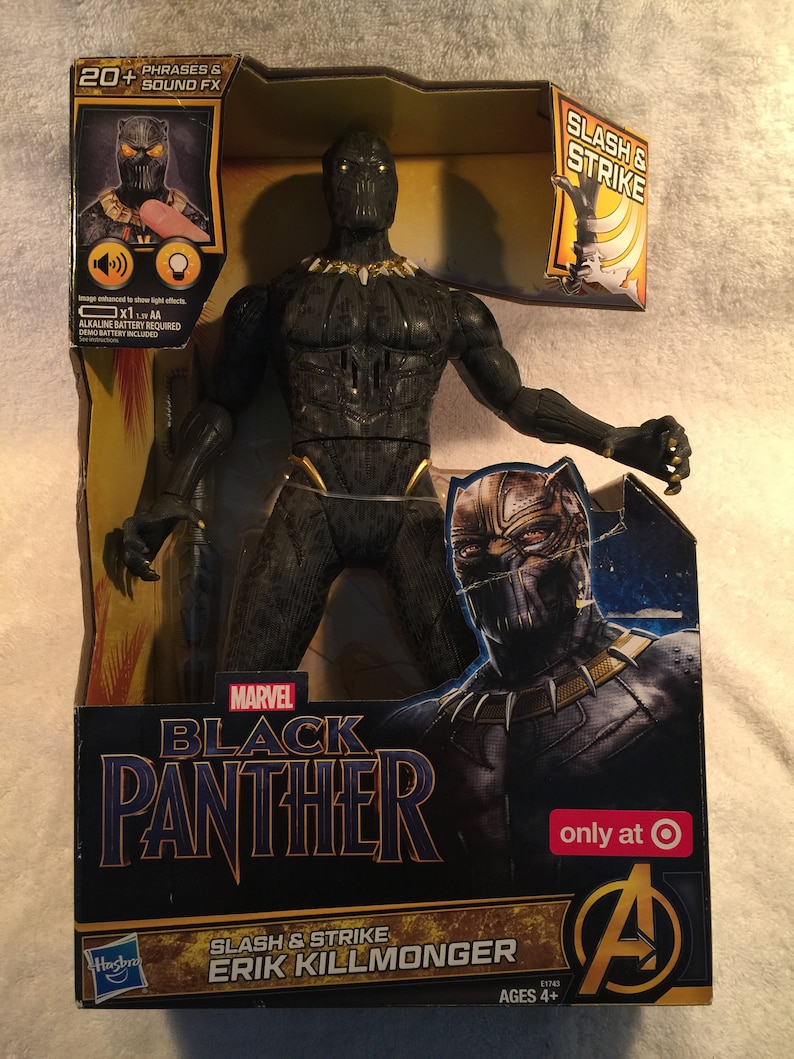 Black Panther Marvel Slash /& Strike Killmonger Hasbro 2017 Action Figure NIB