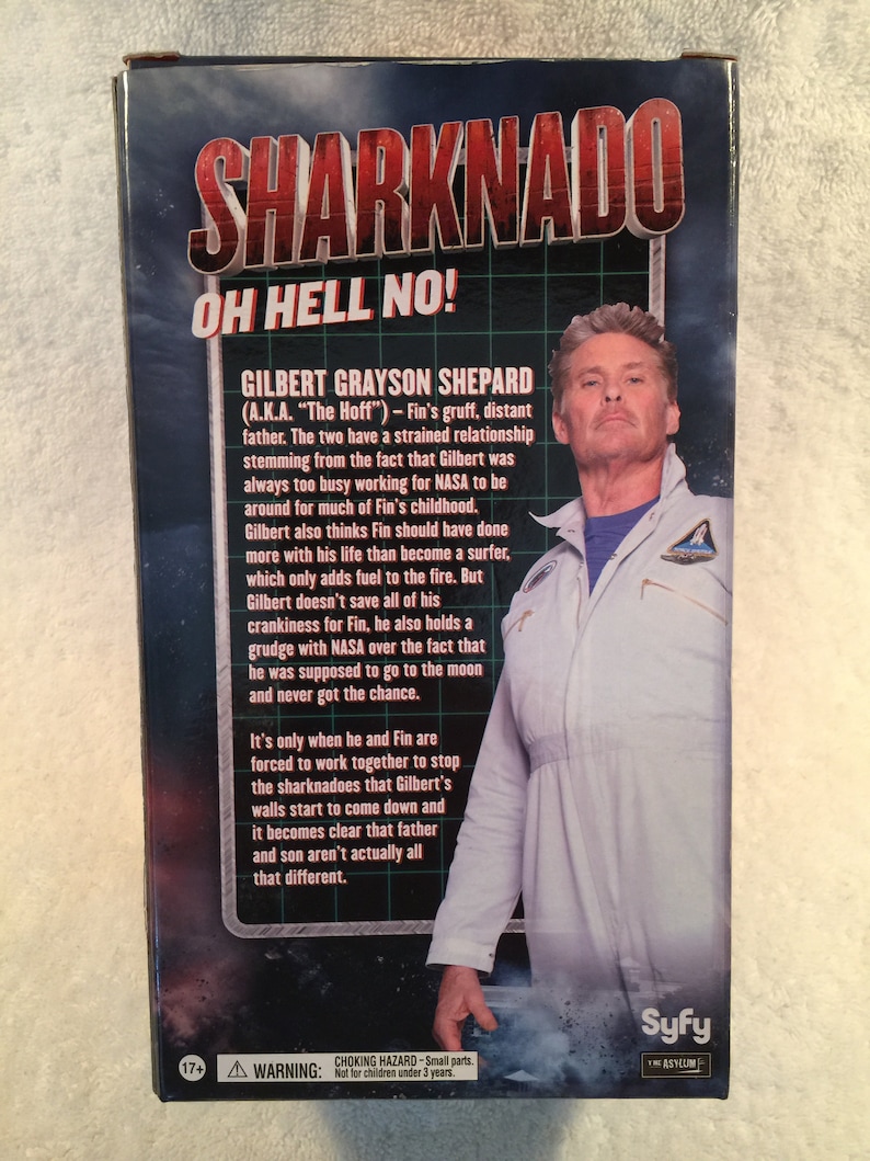 Free Shipping NIB Sharknado Hasselhoff Syfy Channel Never Fear the HOFF is Here Bobblehead