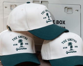 Custom Embroidered Groomsman Trucker Hat, Wedding Party Caps SXQ1606