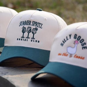 Zomerse spritz-truckerpetten, gepersonaliseerde geborduurde vintage truckerpet, moederhoed in jaren 90-stijl, jouw ontwerp hier, hoed bedrijfslogo cadeau 250402