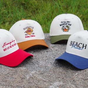 Custom Manhattan Trucker Hat, Embroidered Hat, Personalized Custom Hat with Name, Bachelorette Party Hat, Women&#39;s Trucker Hat 25060602
